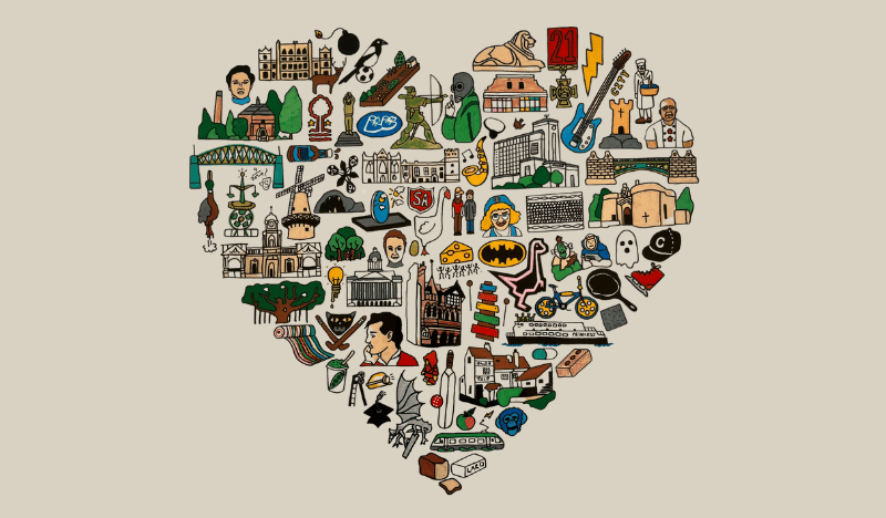 A3 Love Nottingham print